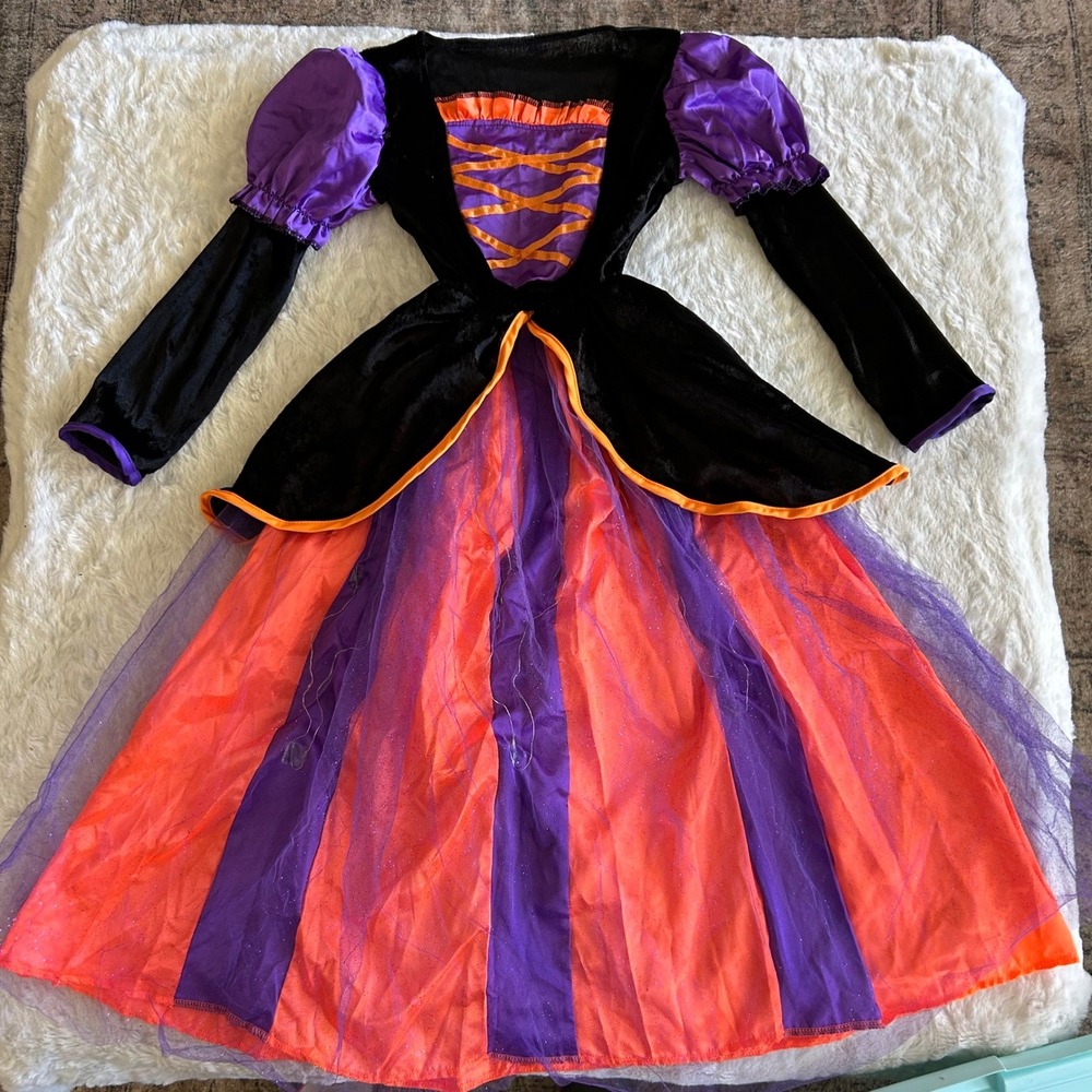 Witch Costume Kids Medium (7/8) Excellent Halloween Dress